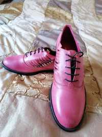 Pantofi dama, piele roz, made in Italy.