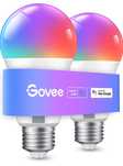 2 бр. Интелигентна електрическа крушка Govee E27, LED RGBW, Wi-Fi