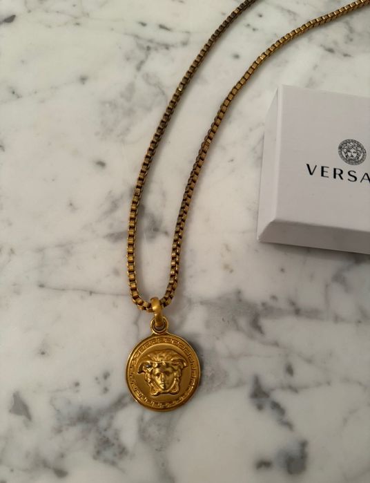 Lant original Versace auriu Medusa Medalion