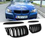 Set 2 grile duble M negru lucios BMW Seria 3 E90 E91 NFL 2005-2008