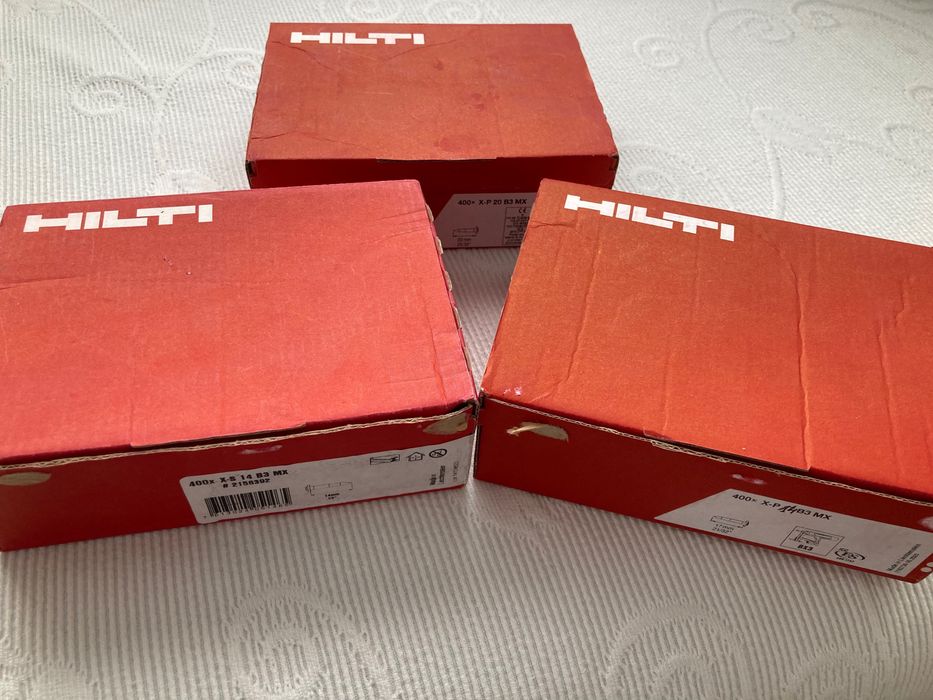 Пирони Hilti различни видове
