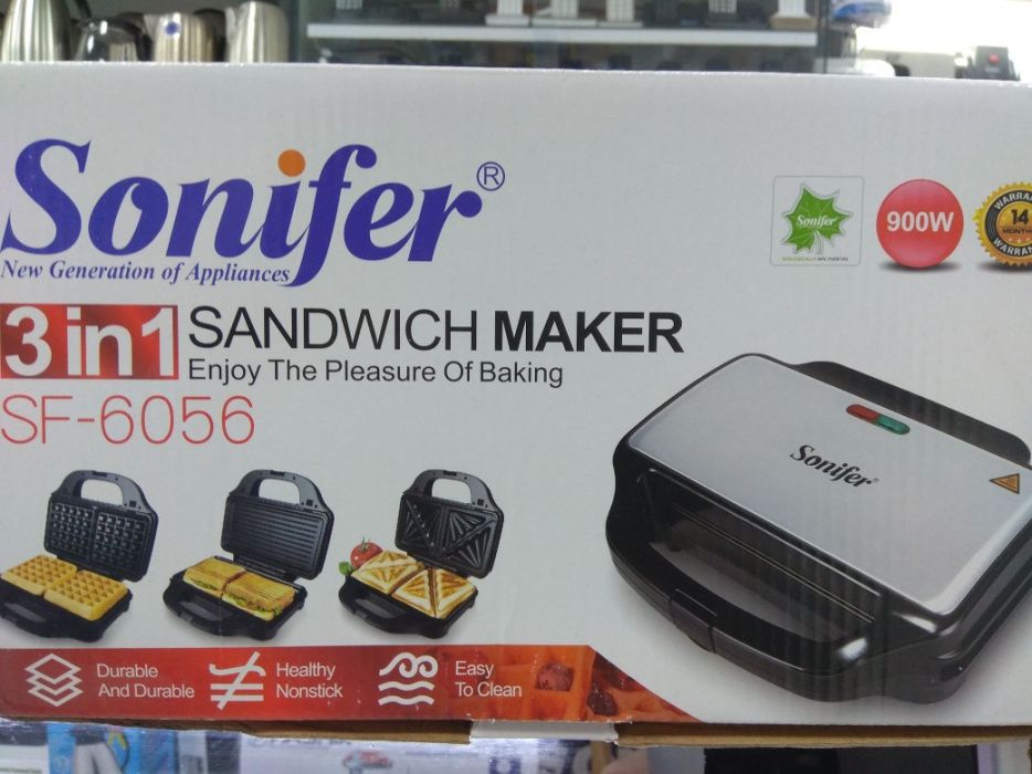 Абсолютно новый тостер 3в1 гриль+сэндвичница+вафельница toster gril