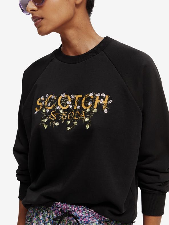 Scotch & soda бял и черен Нов дамски суитчър блуза S