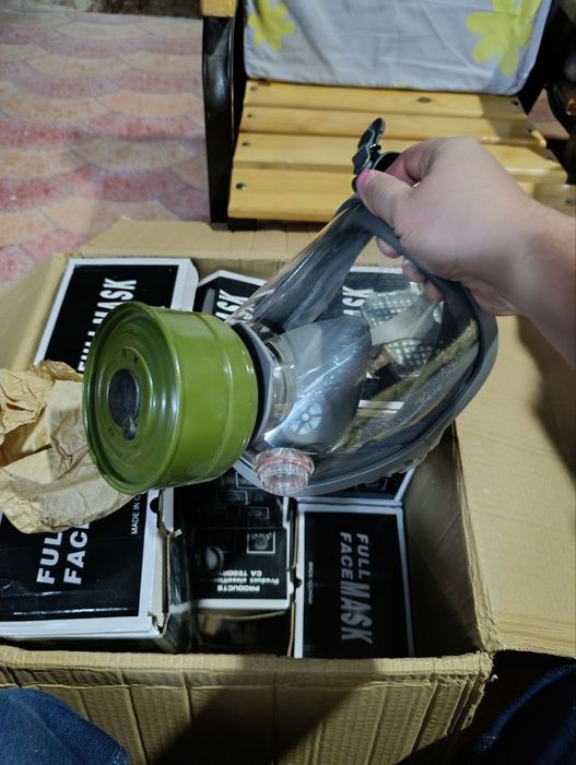 Противогаз маска protivagaz защита от хими полнолицевая респиратор