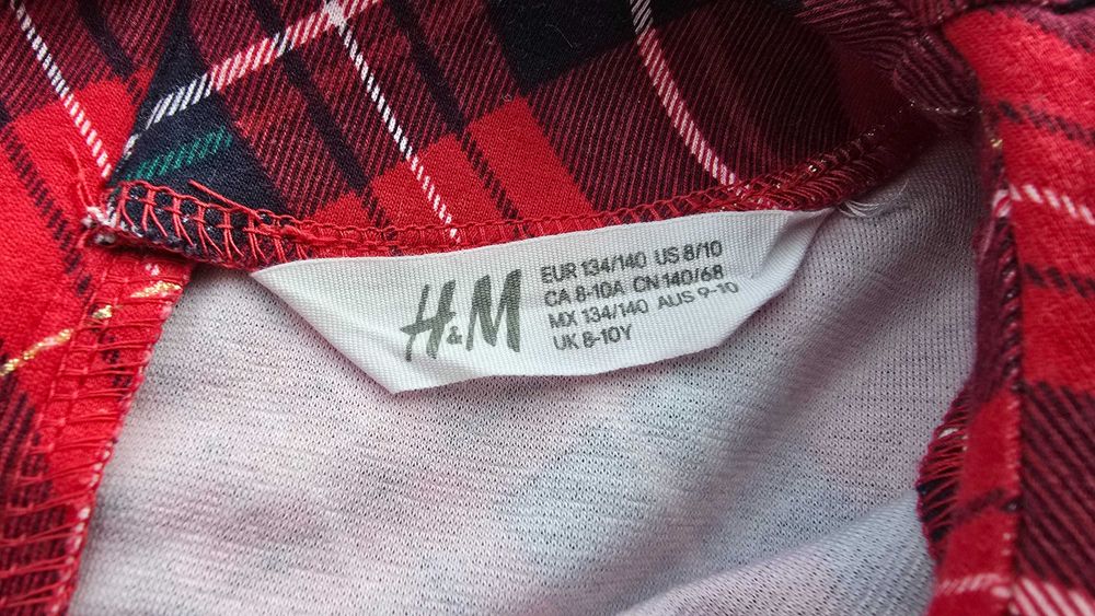 Детска карирана рокля H&M 8-10 години