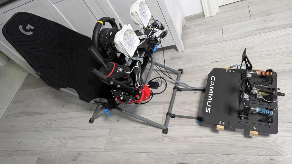 Cockpit Racing complet cu haptic feedback compatibil PC