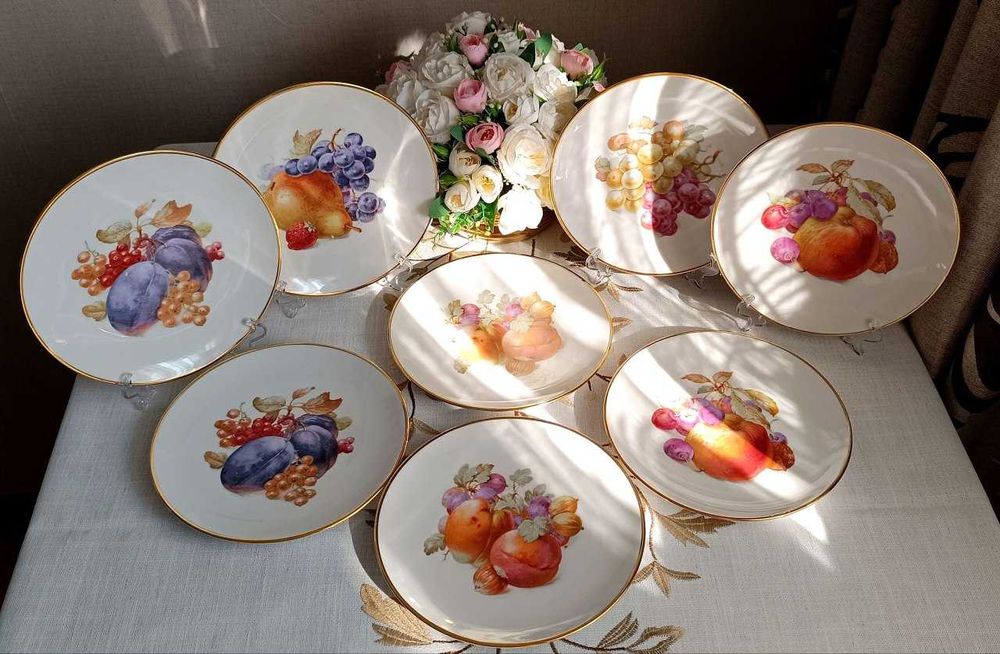 Десертные тарелки с фруктами Германия Bavaria Shumann