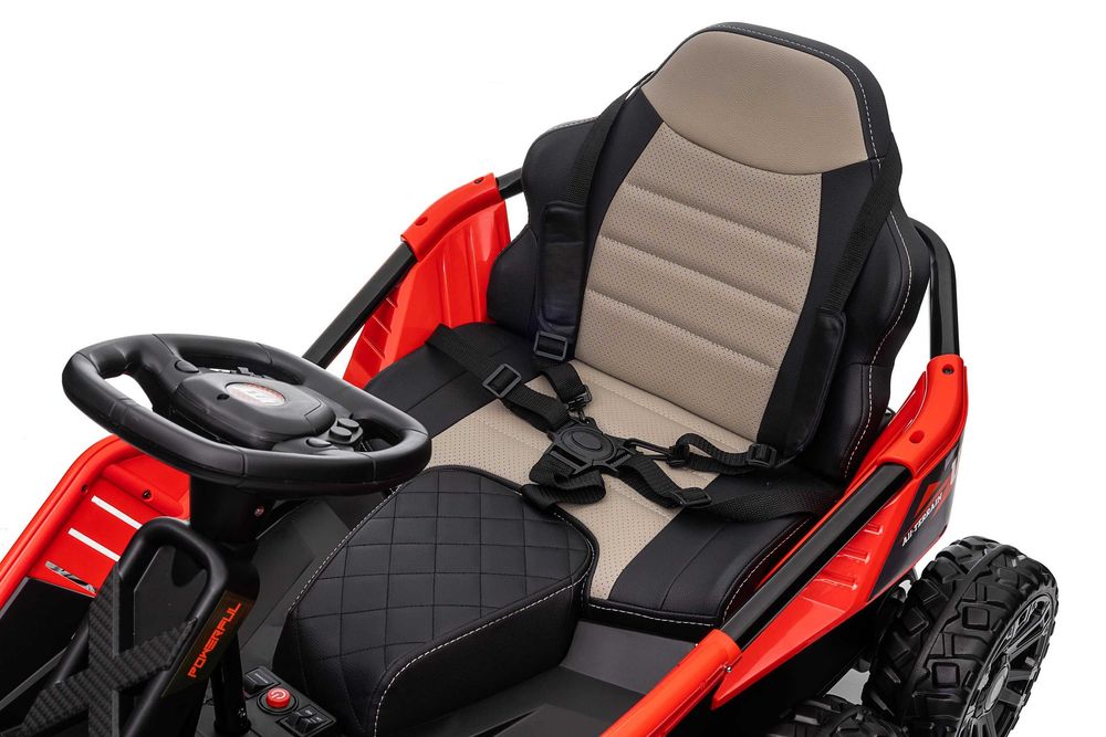 UTV electric pentru 2 copii Kinderauto MoonRider 6x6 180W 24V, Rosu