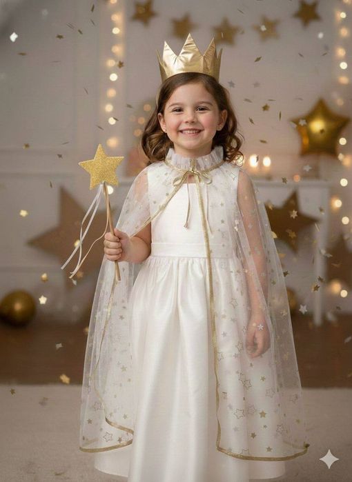 Наряд принцессы-волшебницы
Накидка
Корона
Волшебная палочка
Длина  на