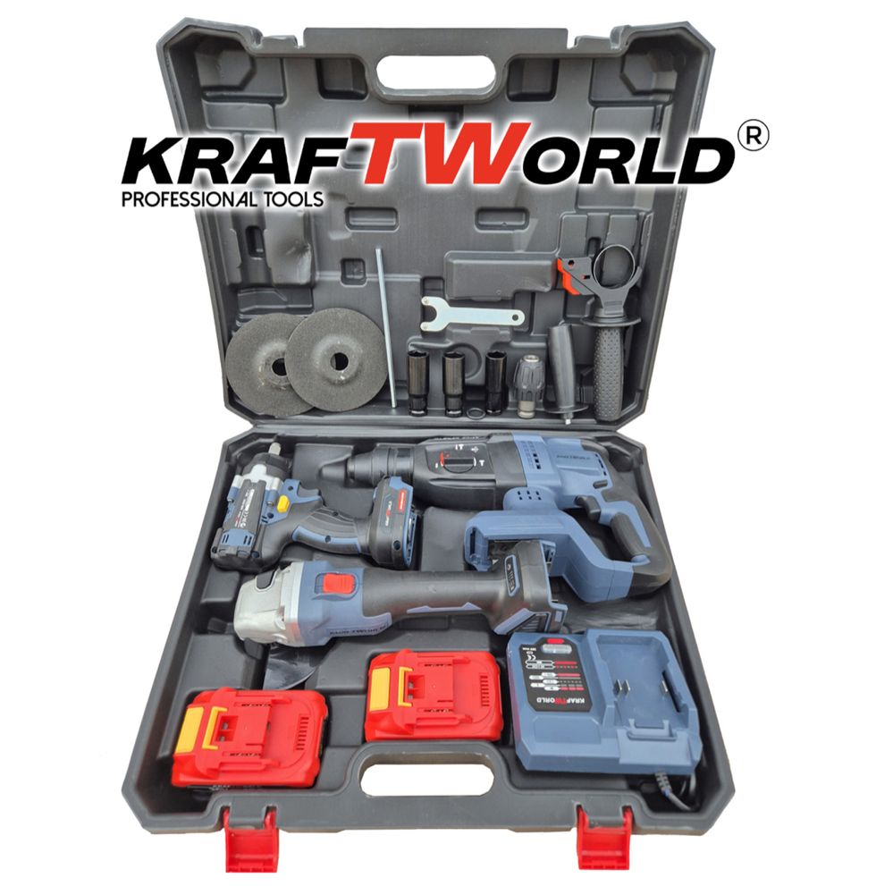 Комплект 4в1 KraftWorld Безчеткови Машини