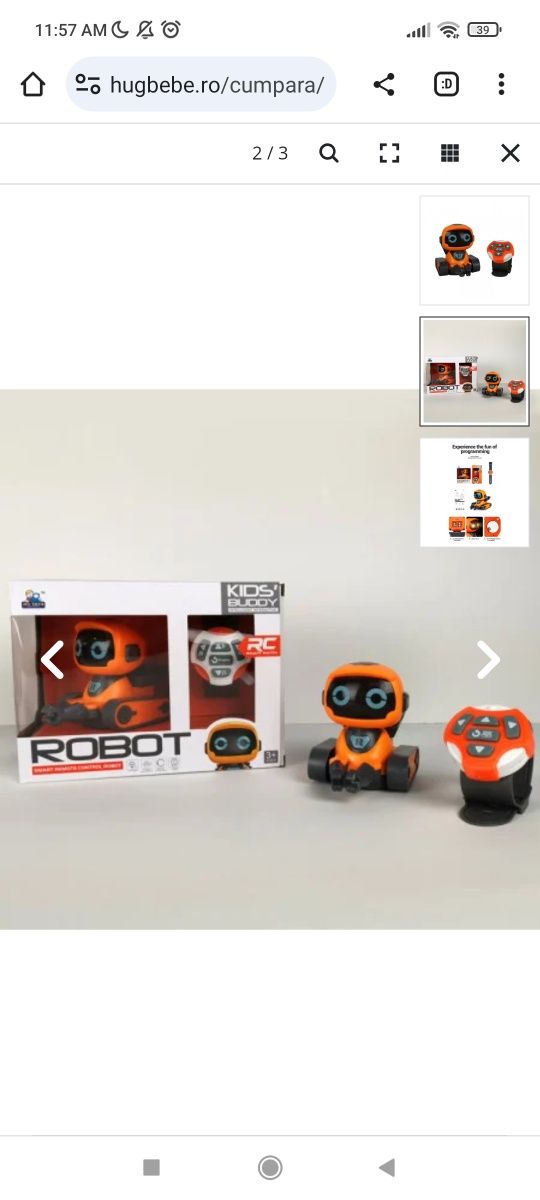 Robot Speedy Rob jucarie cu telecomanda ceas NOU