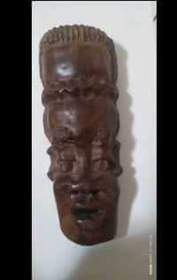 Афрриканска дървена маска на нлад африканец 20 см