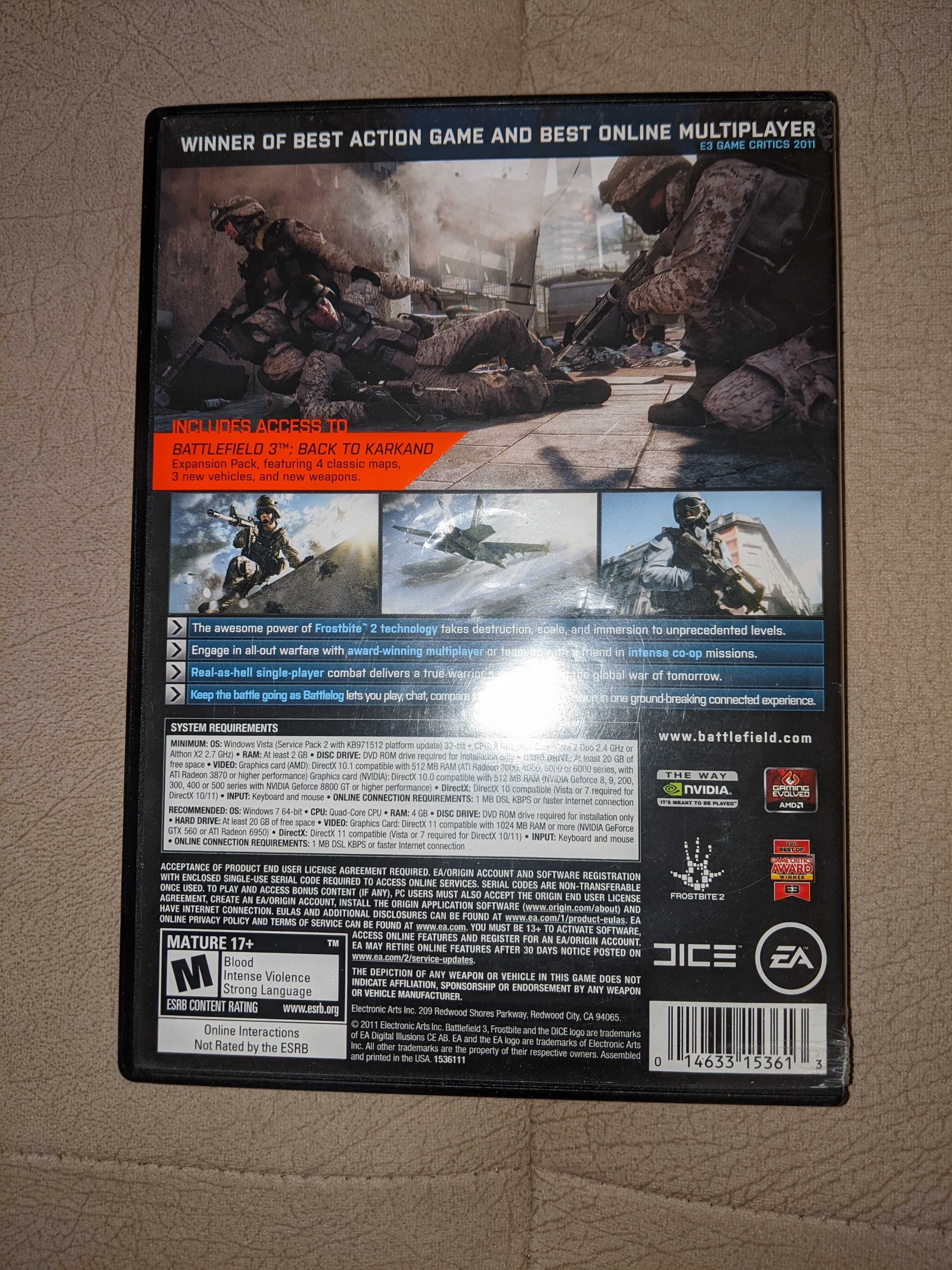 Компютърни игри - Medal of honour и Battlefield 3 limited edition