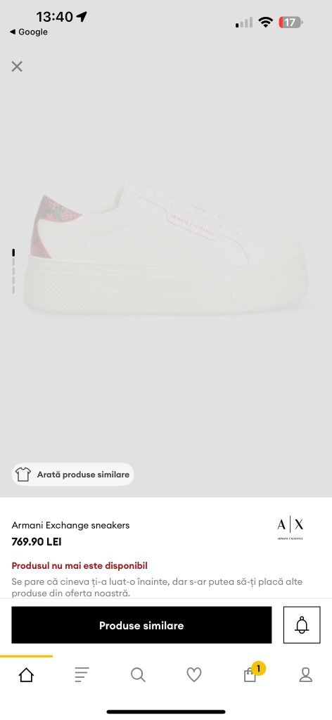 Adidași Armani eXchange