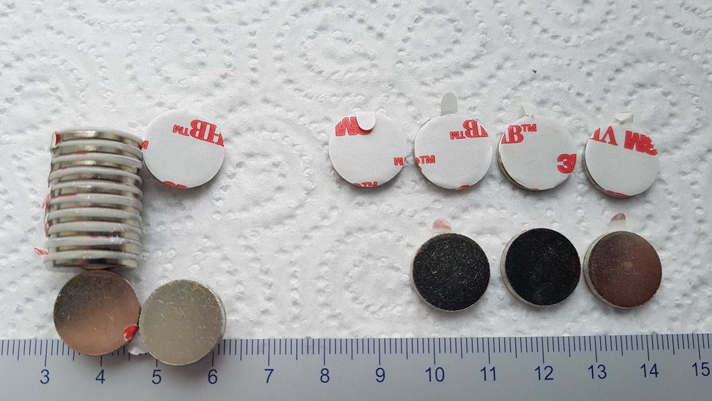 Magneti neodim disc puternici cu adeziv Ø 15 mm x 2 mm