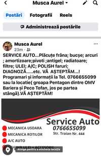 Service auto, schimb ulei, reparatii AC, Polish faruri….