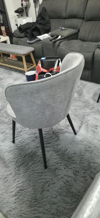 Scaune de living, 6 bucati gri.