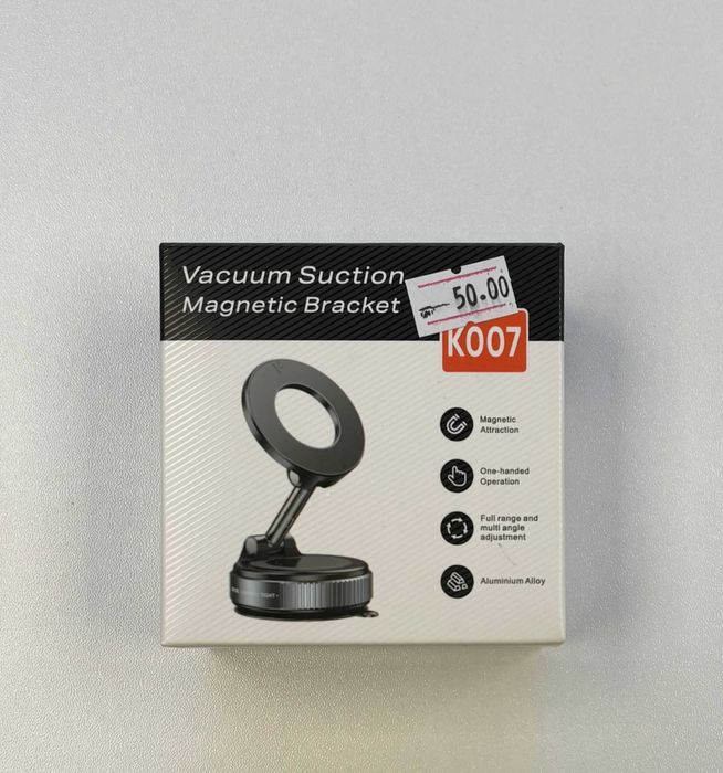 Suport magnetic pentru telefon auto, cu aspirație în vid, rotație 360°