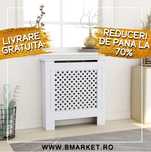 Mască pentru calorifer/radiator 78 cm MDF Alb VILLAGE