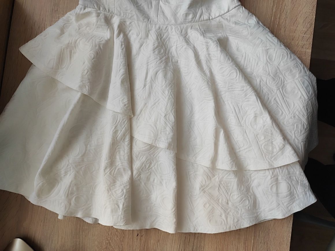 Бяла официална рокля Junona, S размер, като нова