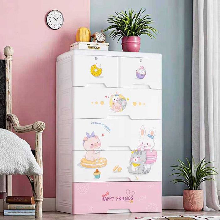 пластиковый комод с ящиками "Happy Friends"