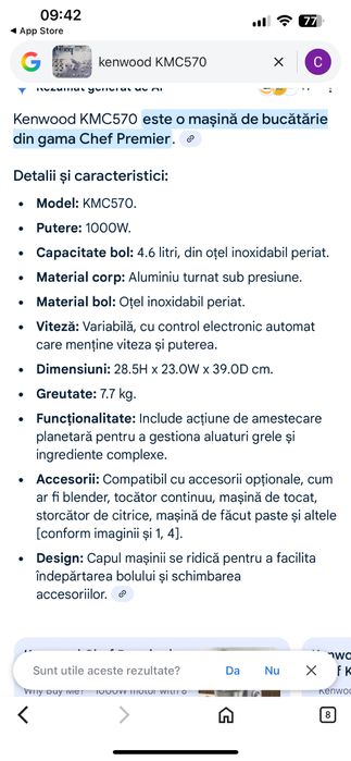Robot de bucatarie Kenwood KMC570
