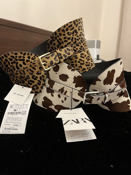 Новый 100% кожаный ремень-корсет Zara макс талия не более 75см