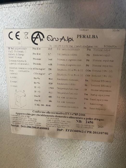 Vând sobă pe peleți-defecta