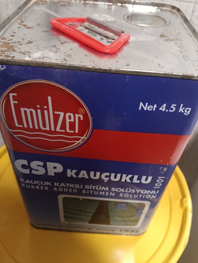 1 cutie la 4.5 kg de Emulzer-  Cauciucat  soluție bituminoasă.