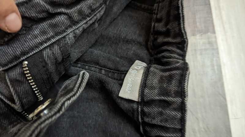 Blugi I Love Girlswear ,fete 8 ani,evazati,talie joasa,negru-gri