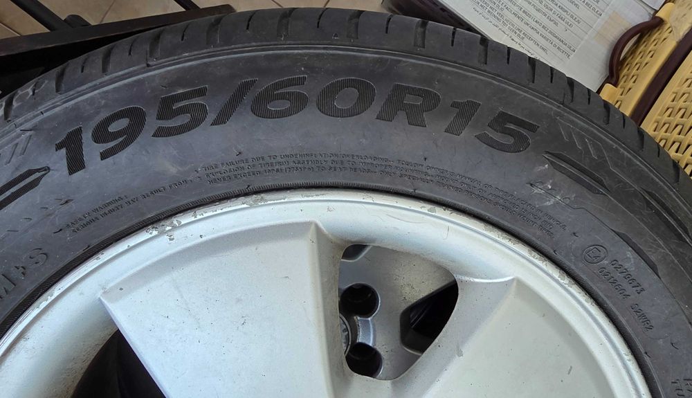 Jante r15 5x110 + 2 seturi de anvelope dot 24 ( vara + iarna)