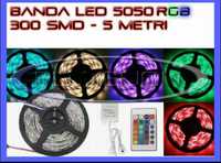 Banda led 5m RGB 5050,60led/m,telecomanda