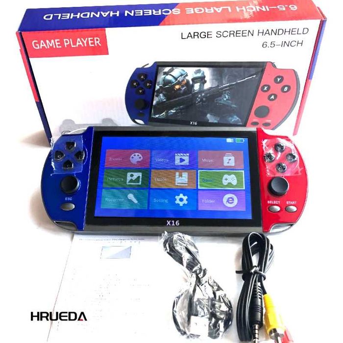 PSP X16 6.5" Игрова тв конзола с 30000+ игри Nintendo Sega ps4 2025г