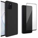 Husa Silicon Rezist si Folie Sticla Curbata 12D - Samsung A71/A72/A73