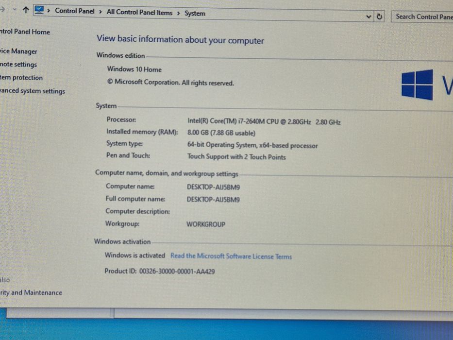 vand lsptop Lenovo Thinkpad T42s.14".i7.8 Gb.Nvidia 4200M Ssd 160 Gb.