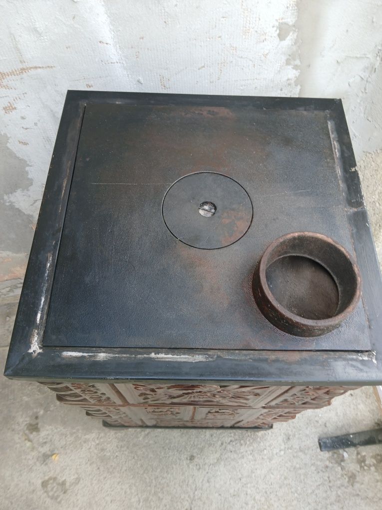 Soba teracota premontata, 3 randuri + plita, 5 kW, maro, 170 kg, 46 x