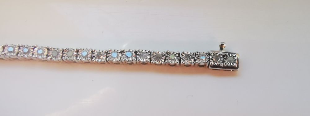 Bratara Tennis Diamante Naturale Argint 925 Claritate I2-I3 G-I