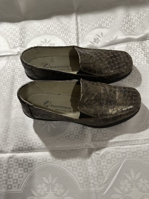 НОВИ дамски мокасини от естествена кожа–кафяв цвят