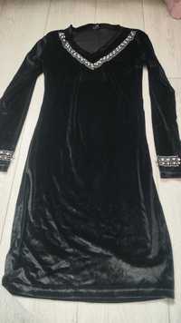 Rochie catifea neagra S