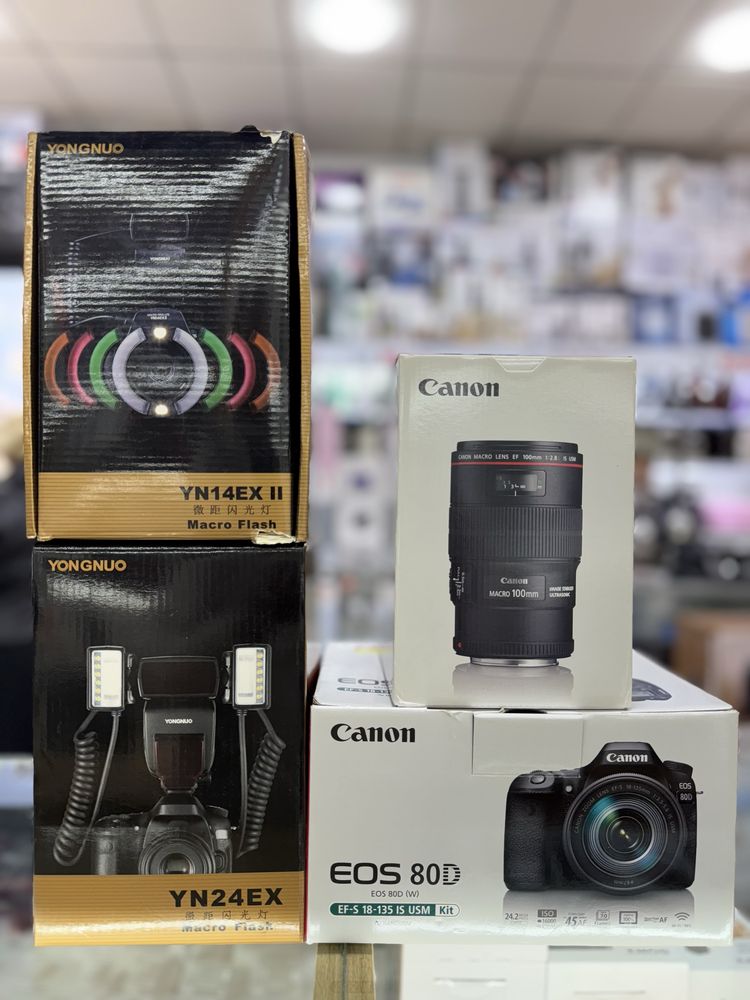Canon Foto aparat obektifla Stamatalogiya uchun bor