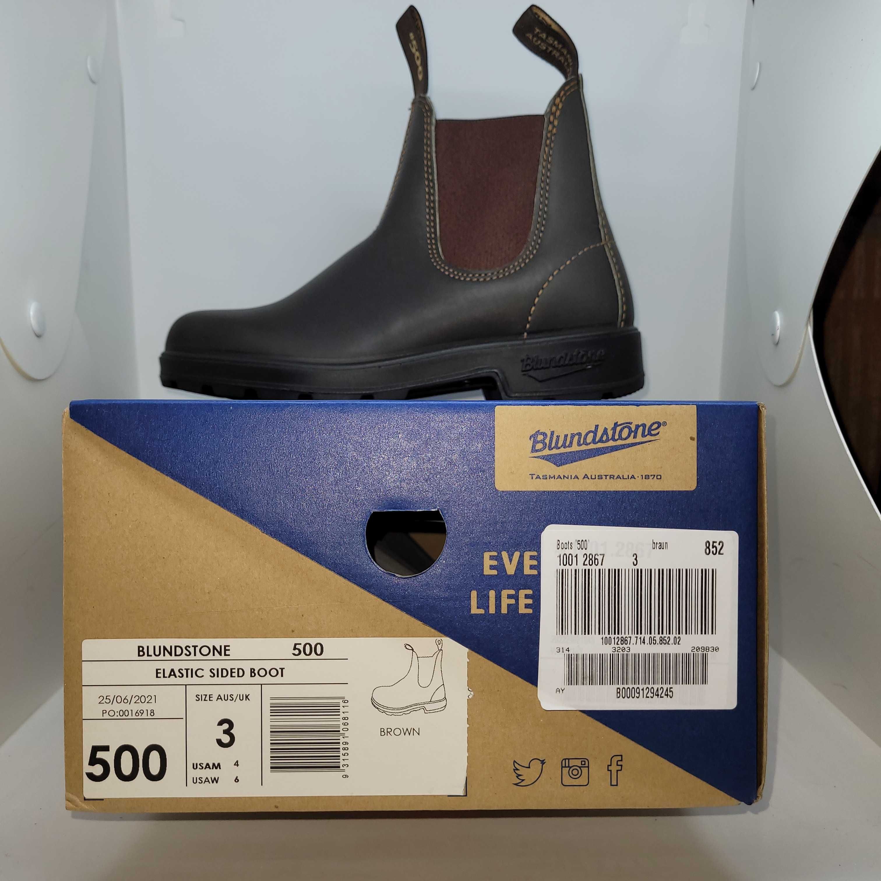 Blundstone #500 Women's Chelsea Boots-Stout Brown, UK 3 / EU 35,5-36
