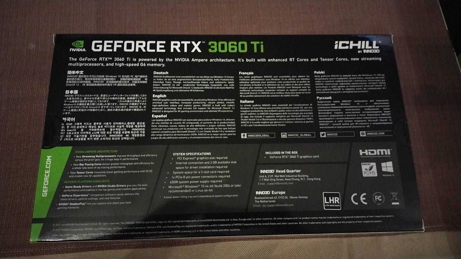 Видеокарти 3060Ti/8gb/GDDR6