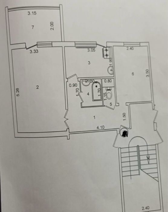 Сергелинский р-н Куйлюк массив 5 2/4/5 50м2 балкон 2х3 ИПОТЕКА