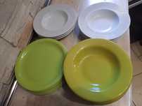 Set farfurii emailate, ibrice/ceainice vintage