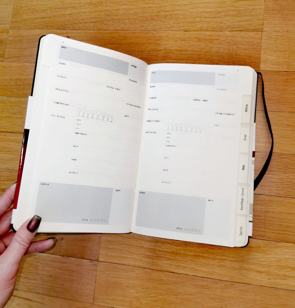 Тефтер органайзер вино бележник  Moleskine Wine Journal Carnet Vins