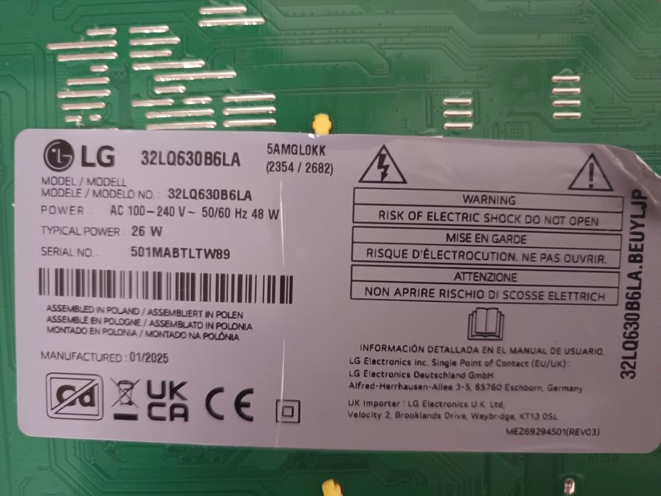 Placa sursa smart tv lg 32lq630b6la