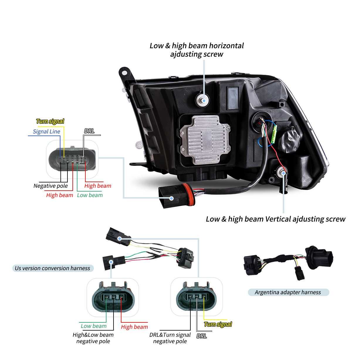 Комплект LED MATRIX фарове с динамични мигачи за Dodge Ram 2009 - 2018