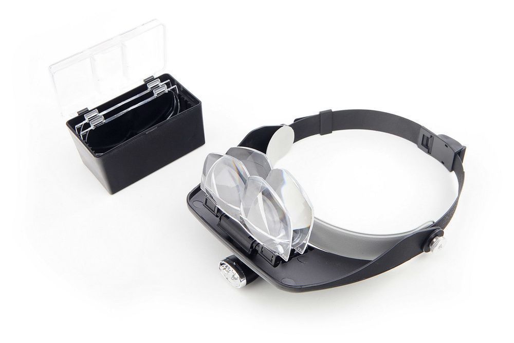 Ochelari cu lupa de cap interschmbabil cu iluminare led hbm machines o