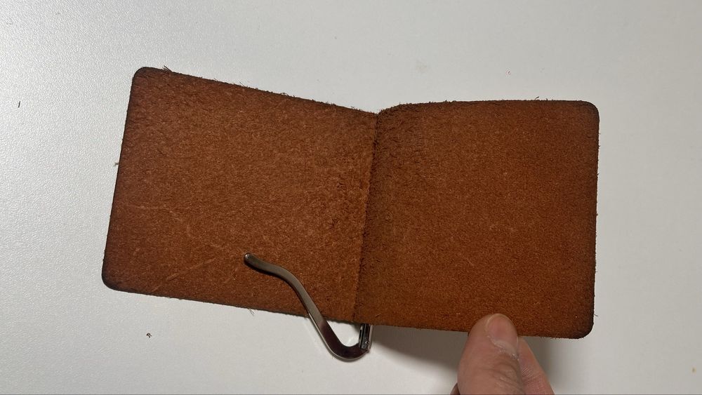 Кожаный зажим для денег (money clip)