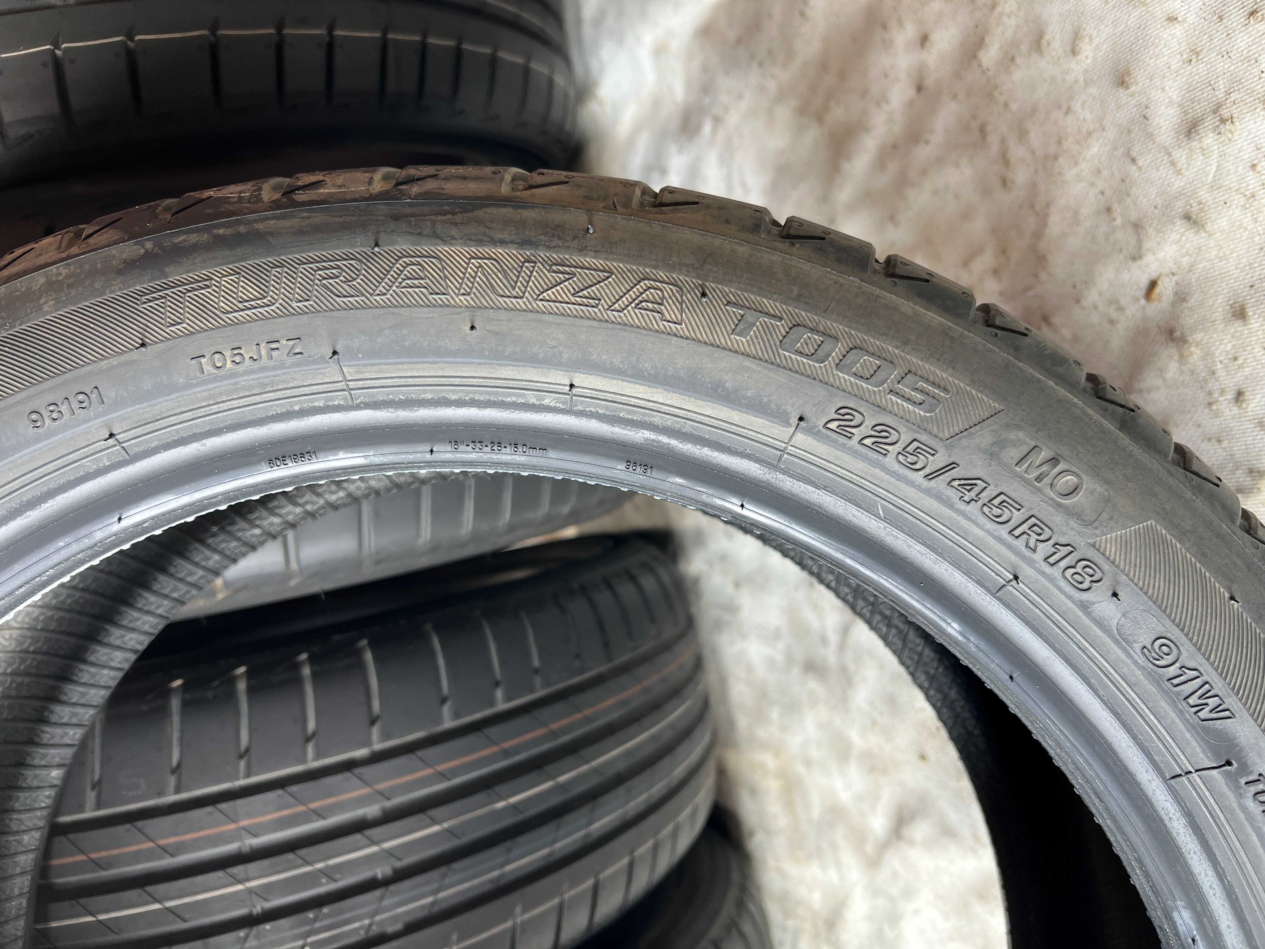 Нови летни гуми 225/45R18 Bridgestone Turanza T005 MO 91W борд DOT2023
